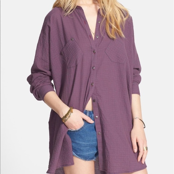 Free People Tops - Free People oversized button Shirt